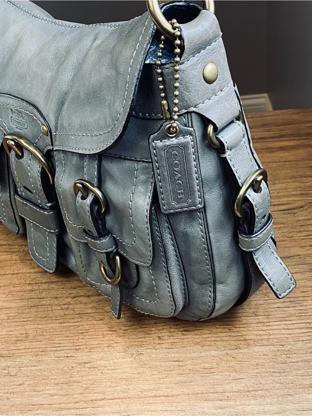 Coach Legacy Garcia Satchel Green/Gray - Picture 5 of 17